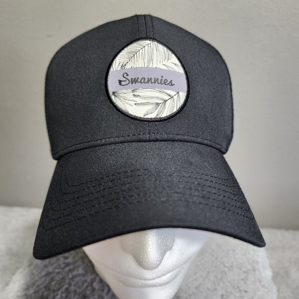Swannies Golf Hat Black Floral Tropical‎ OSFM Golf Cap Adjustable